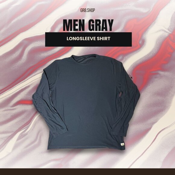 Mens Gray Long Sleeve Shirt By Vuori - Size L - Picture 1 of 5